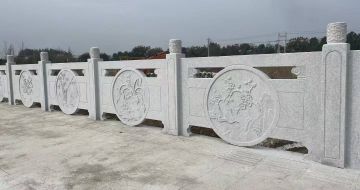 信阳芝麻白河道栏杆 石材栏杆