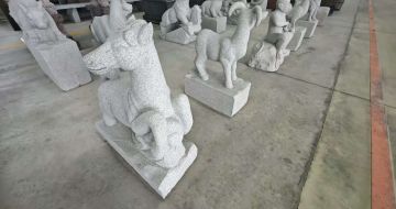 信阳芝麻白雕刻 十二生肖 异形雕刻