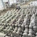 信阳芝麻白圆球 石球 挡车球
