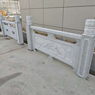 信阳芝麻白河道栏杆 石材栏杆