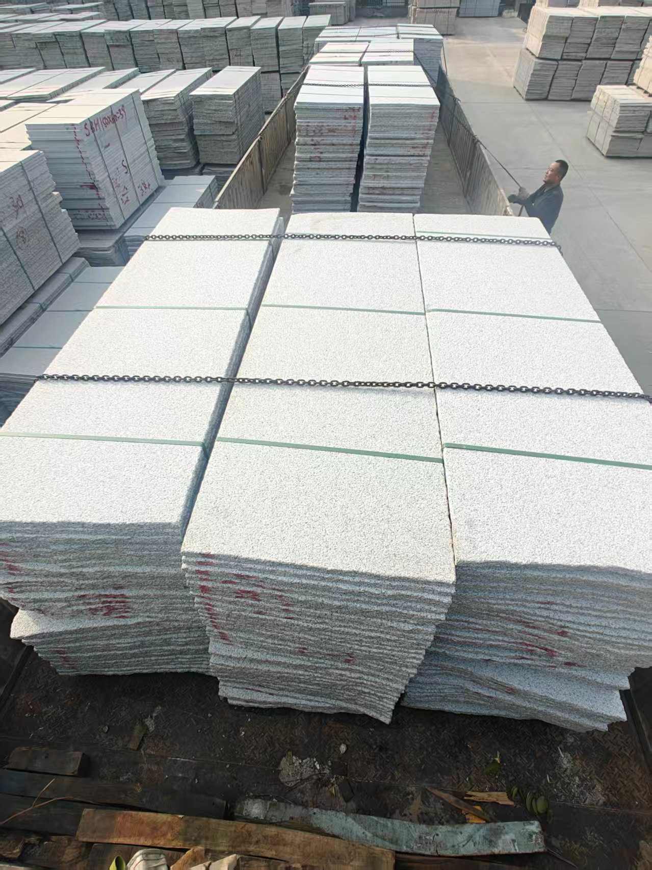 信阳芝麻白毛板，石材毛板