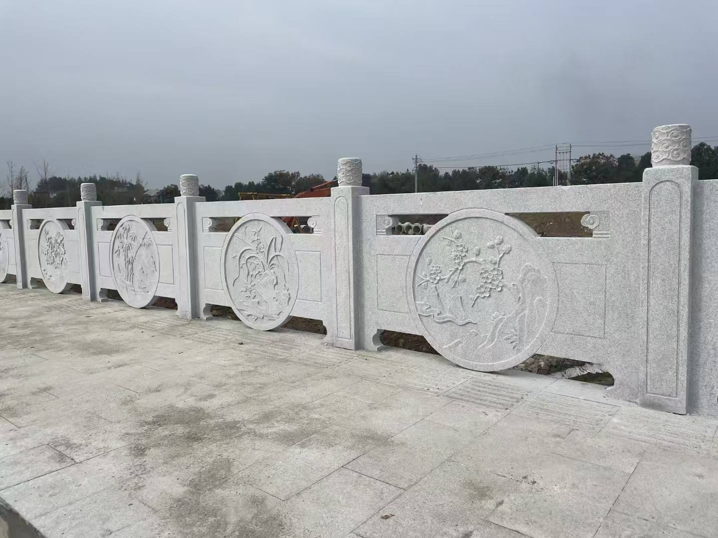 信阳芝麻白河道栏杆 石材栏杆