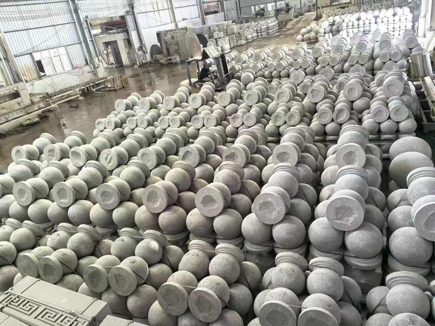 信阳芝麻白圆球 石球 挡车球